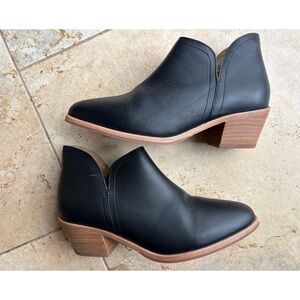 Black Leather Ankle Boots